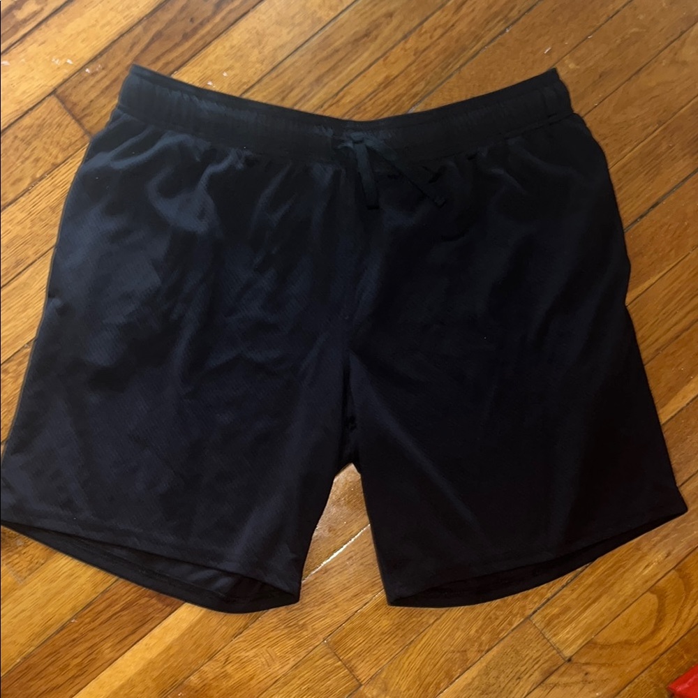🏳️‍🌈 Athletic Works Black Athletic Shorts Lightweight Elastic Waist